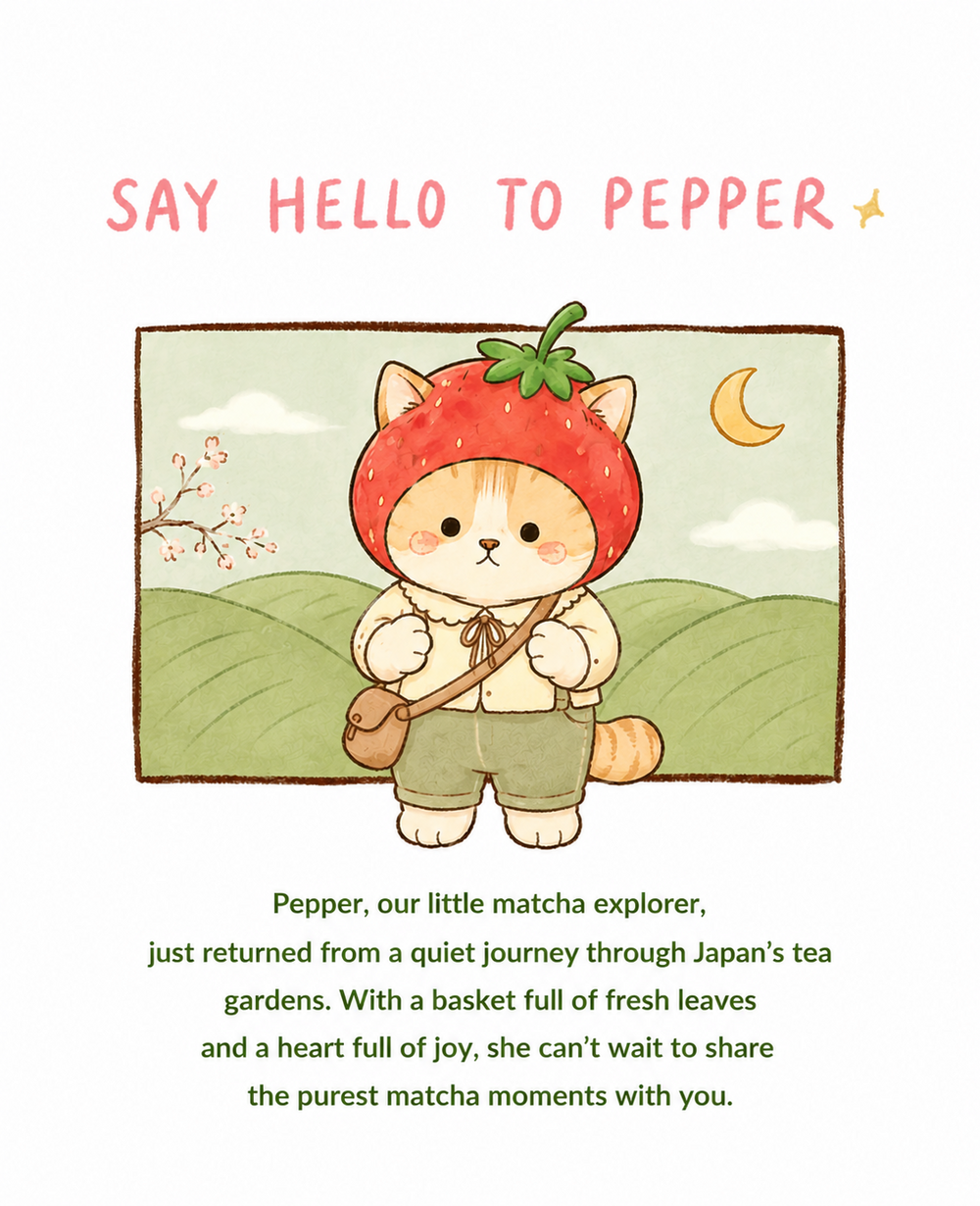 Pepper in der Monocha Matcha-Welt